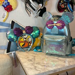 Disney Cruise Line x Loungefly The Little Mermaid bag & ears set. RARE!!!